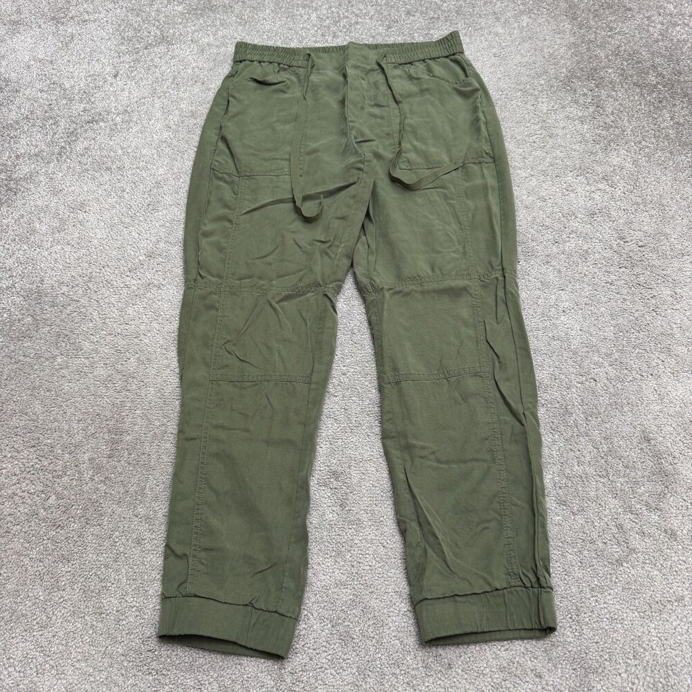 Banana Republic Jogger Pants Womens 8 Lightweight Olive Green Lyocell Casual